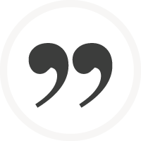 Quote marks icon - Dark gray with white backaground